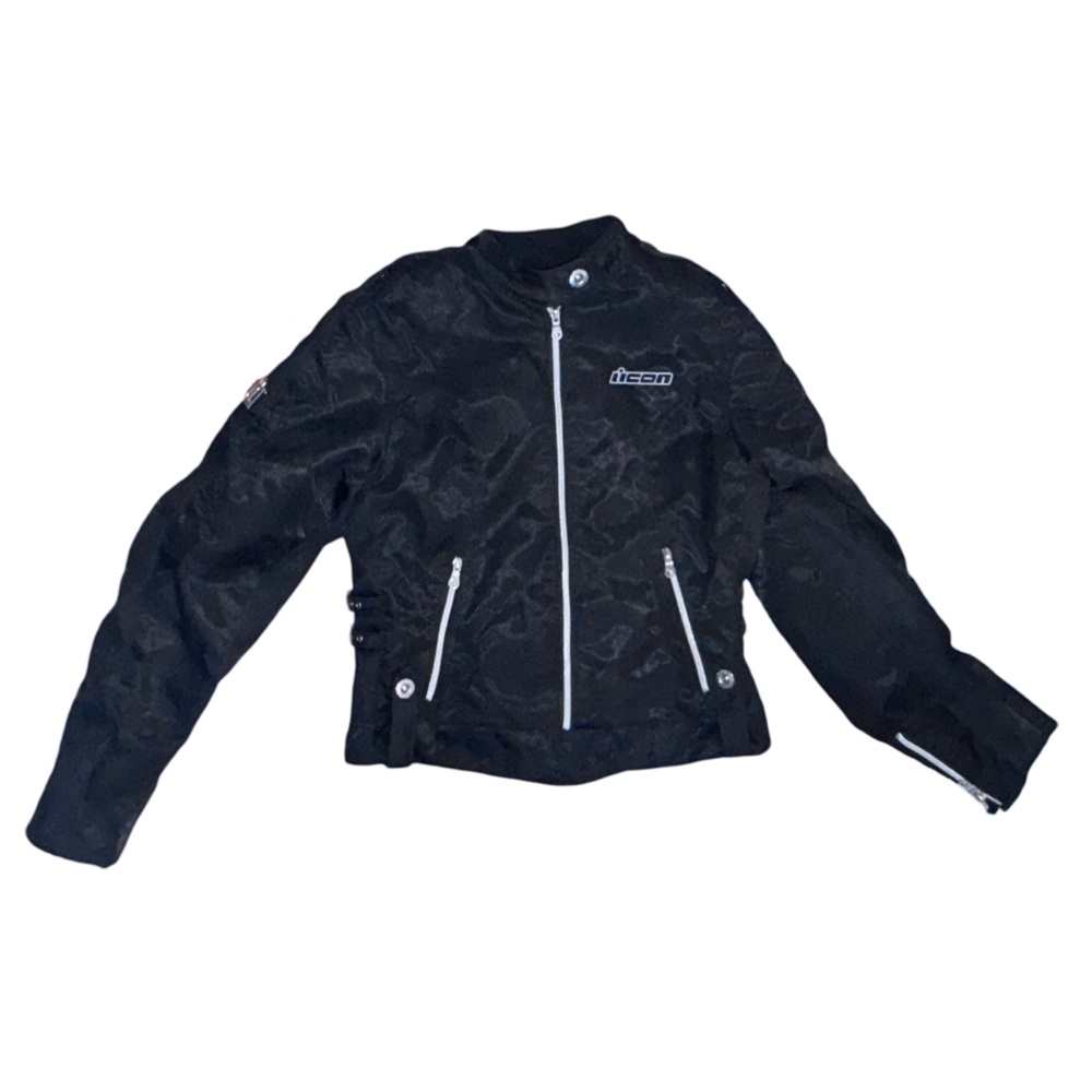 ICON Women's Black Motorcycle Jacket